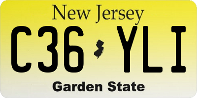 NJ license plate C36YLI