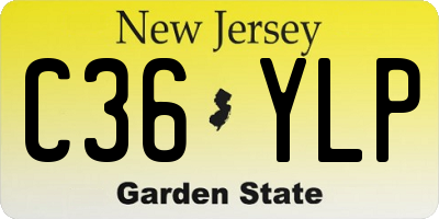 NJ license plate C36YLP