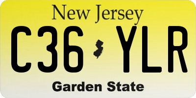 NJ license plate C36YLR