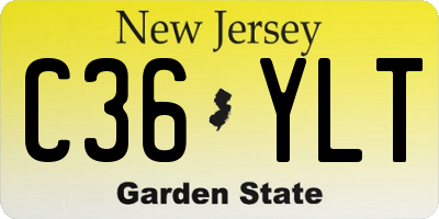 NJ license plate C36YLT