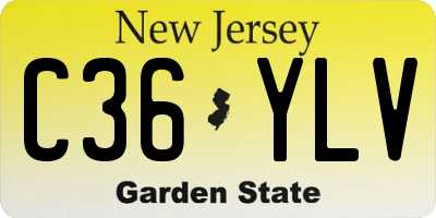 NJ license plate C36YLV