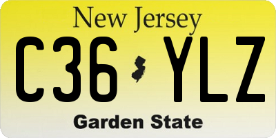 NJ license plate C36YLZ