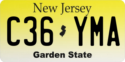 NJ license plate C36YMA