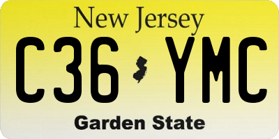 NJ license plate C36YMC