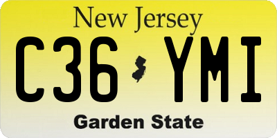 NJ license plate C36YMI