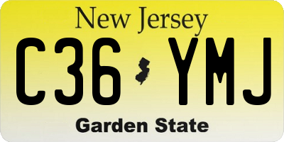 NJ license plate C36YMJ