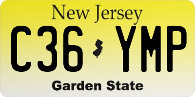 NJ license plate C36YMP