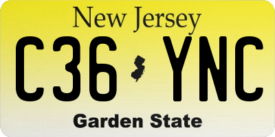 NJ license plate C36YNC
