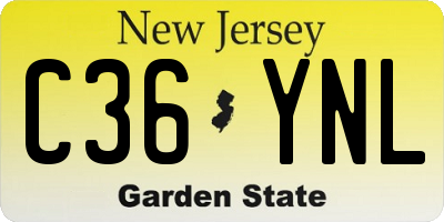 NJ license plate C36YNL