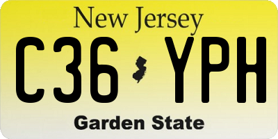 NJ license plate C36YPH
