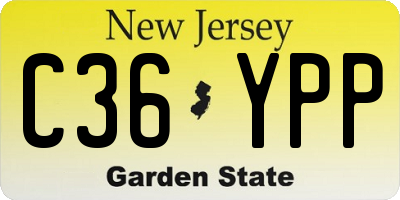 NJ license plate C36YPP