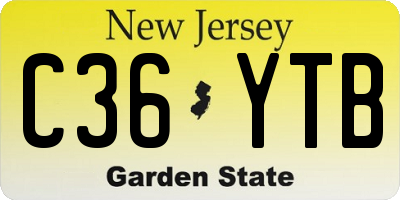 NJ license plate C36YTB