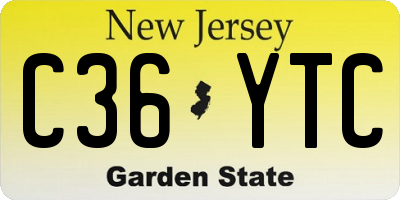 NJ license plate C36YTC