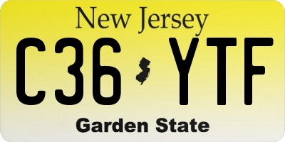 NJ license plate C36YTF