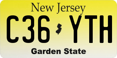 NJ license plate C36YTH