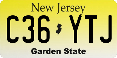 NJ license plate C36YTJ