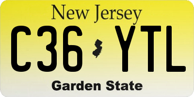 NJ license plate C36YTL