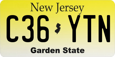 NJ license plate C36YTN