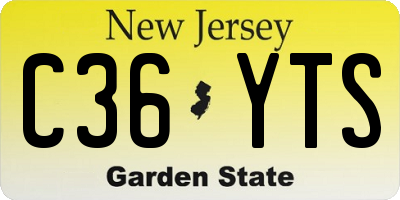 NJ license plate C36YTS