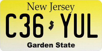 NJ license plate C36YUL