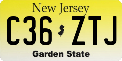 NJ license plate C36ZTJ