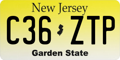 NJ license plate C36ZTP