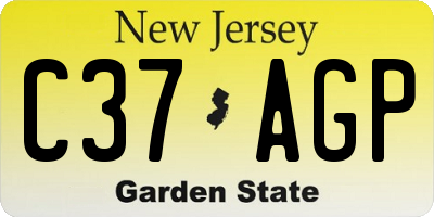 NJ license plate C37AGP