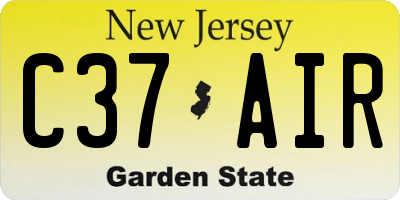 NJ license plate C37AIR