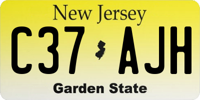 NJ license plate C37AJH