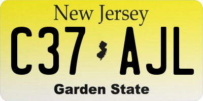 NJ license plate C37AJL
