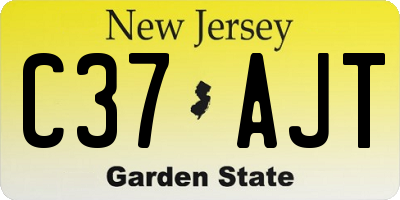 NJ license plate C37AJT