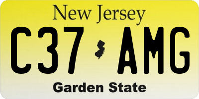 NJ license plate C37AMG