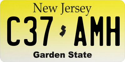 NJ license plate C37AMH