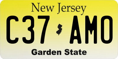 NJ license plate C37AMO