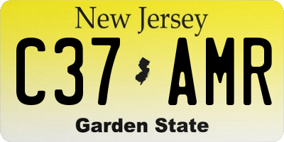 NJ license plate C37AMR
