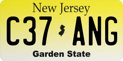 NJ license plate C37ANG