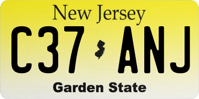 NJ license plate C37ANJ