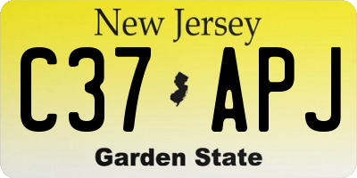 NJ license plate C37APJ