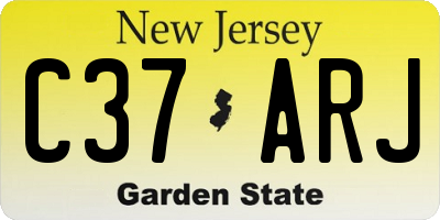 NJ license plate C37ARJ