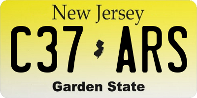 NJ license plate C37ARS