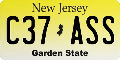 NJ license plate C37ASS