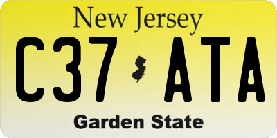 NJ license plate C37ATA