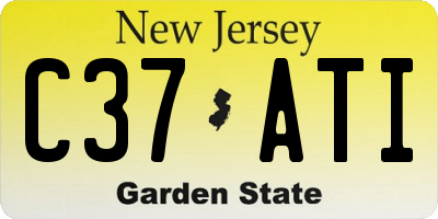 NJ license plate C37ATI