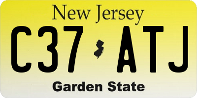 NJ license plate C37ATJ