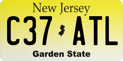 NJ license plate C37ATL