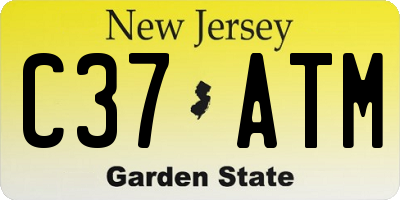 NJ license plate C37ATM