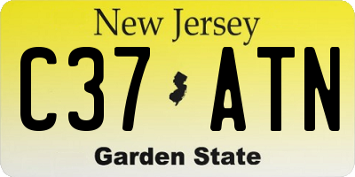 NJ license plate C37ATN