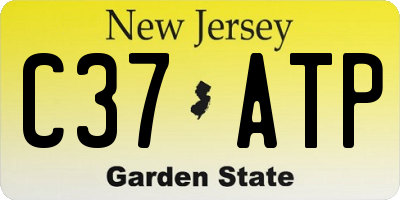 NJ license plate C37ATP
