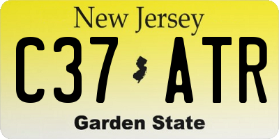 NJ license plate C37ATR