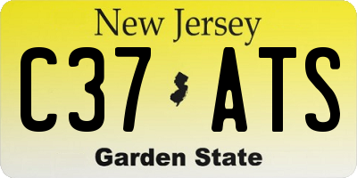 NJ license plate C37ATS